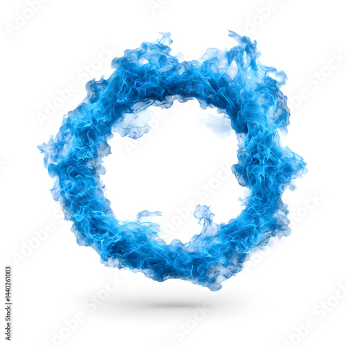 Blue Energy Ring Isolated, isolated on white background
