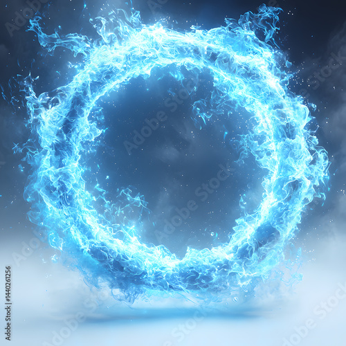 Blue Energy Ring Isolated, isolated on white background