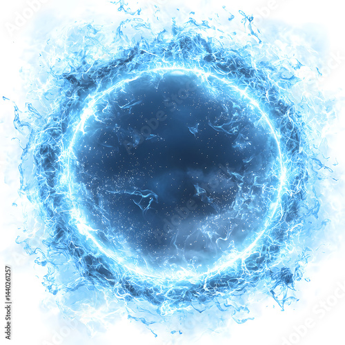 Blue Energy Ring Isolated, isolated on white background