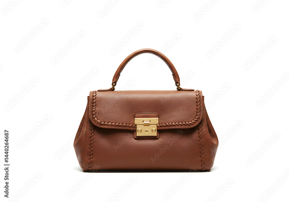 Brown Leather Handbag: Stylish Top Handle Satchel Brown Leather Handbag: Stylish Top Handle Satchel