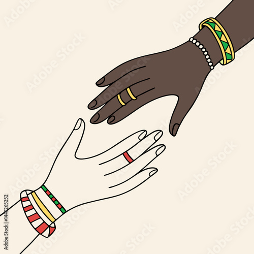 Hands with Ethnic Bracelets
