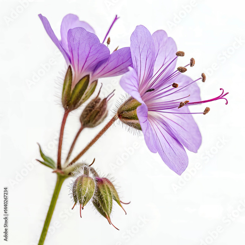 a Neelakurinji Flower on solid white background