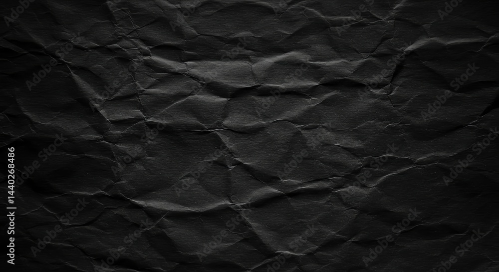 Crumpled Black Paper Texture Dark Abstract Background Crumpled Black Paper Texture Dark Abstract Background