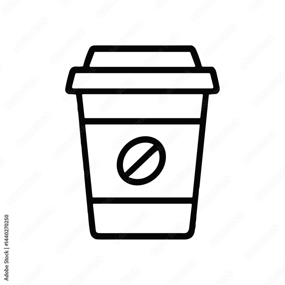 テイクアウトコーヒーの線画アイコン(カフェ・飲み物素材)Takeout Coffee Line Icon – Minimal Cafe Beverage Illustration テイクアウトコーヒーの線画アイコン(カフェ・飲み物素材)Takeout Coffee Line Icon – Minimal Cafe Beverage Illustration