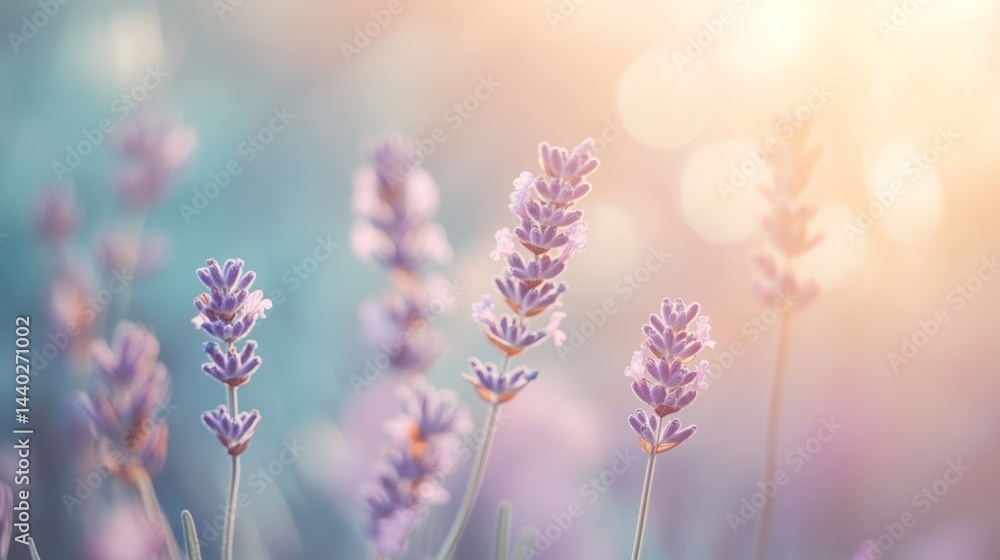Fototapeta premium Sunset Lavender Field, Provence, France