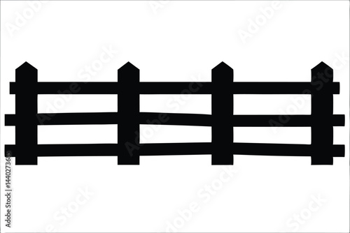 wooden fence black silhouette