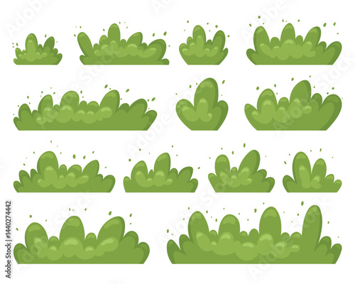 Green bush clipart design illustration