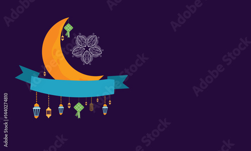 ramadan background vector wih ornament islamic new year