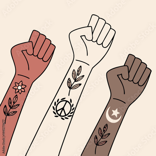 Hands with Symbolic Tattoos