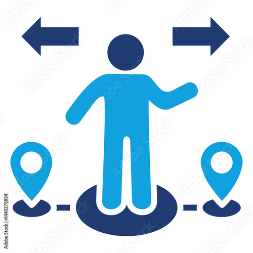 Mobility Flat Blue Icon
