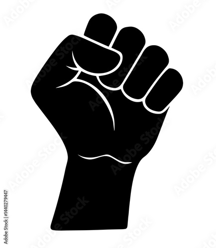 Raised Black Fist Symbol of Resistance and Unity, Black Lives Matter Movement, Anti-Racism, Social Justice, Protest Icon, Civil Rights, Equality Awareness

