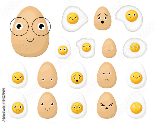Cute egg clipart design illustration