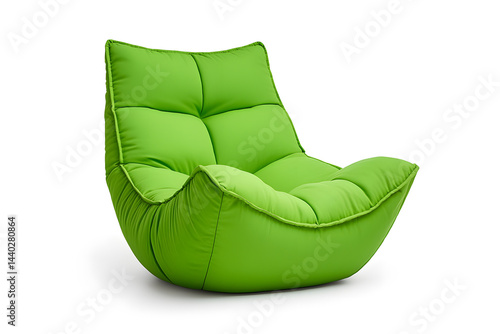 Obraz na płótnie Comfortable green armchair isolated on white background w salonie