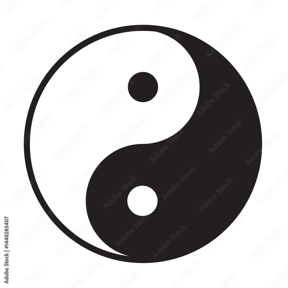 SYMBOLE YIN YANG - Illustration vectorielle