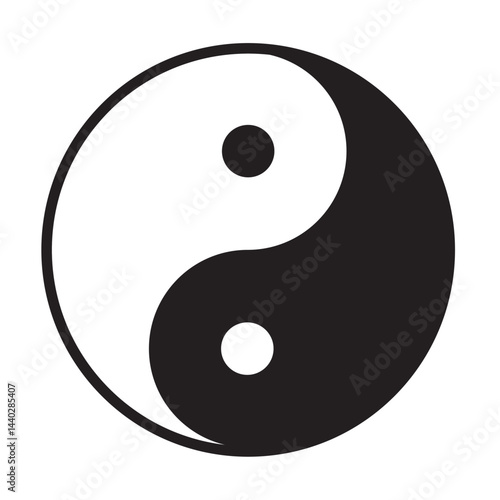 Obraz na płótnie SYMBOLE YIN YANG - Illustration vectorielle w salonie