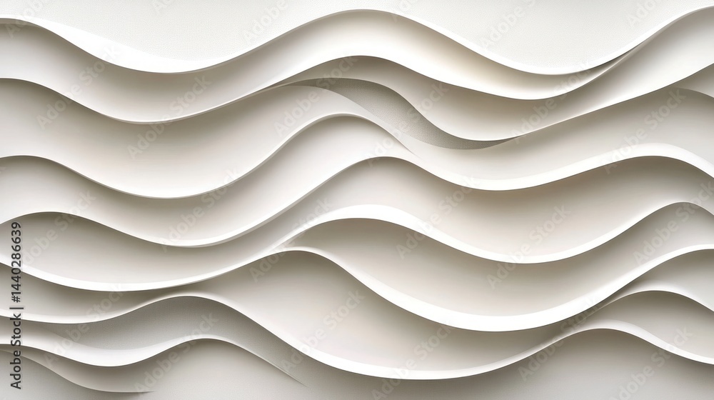 Obraz premium Abstract white wavy design