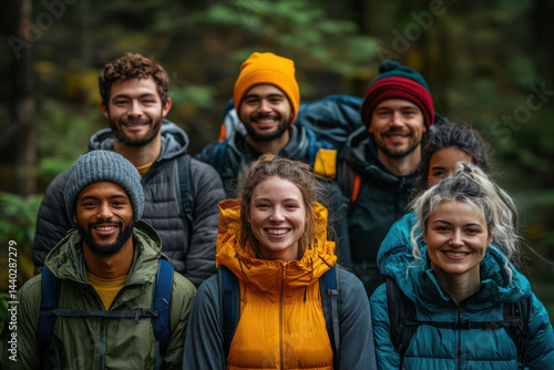portraits of diverse individuals expressing wide range of emotions while engaging in outdoor activities.