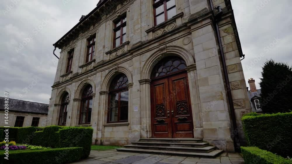 Mysterious Mansion with Grandeur Architecture and Lush Surroundings Mysterious Mansion with Grandeur Architecture and Lush Surroundings