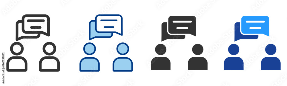 Discussion Icon Multiple Style Vector Collection Discussion Icon Multiple Style Vector Collection
