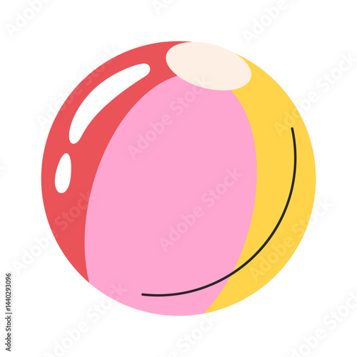 Beach ball hand drawn toy