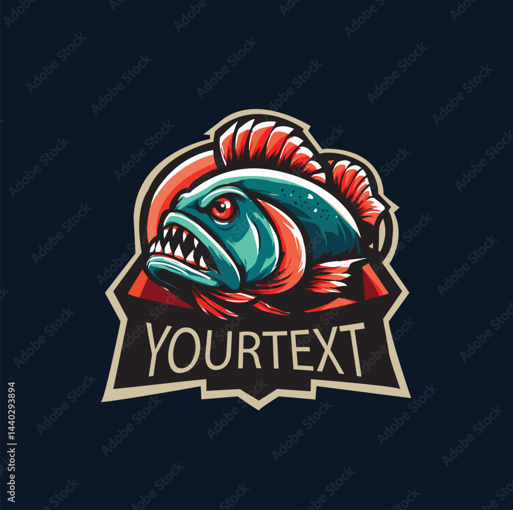 Obraz premium Piranha logo