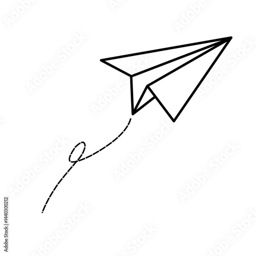 paper plane flying