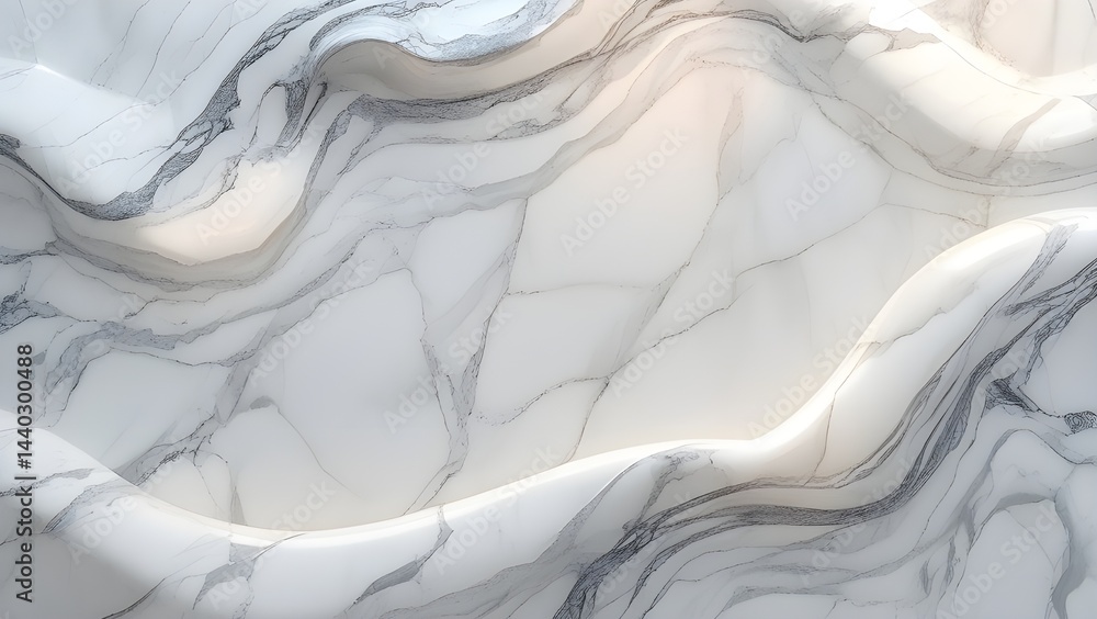 Obraz premium Abstract Marble Texture with Wavy Pattern for Background Use
