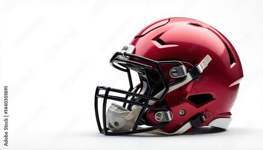 Fototapeta premium American football helmet, isolated white background, icon, illustration