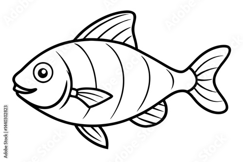 Minimalist Piranha Vector