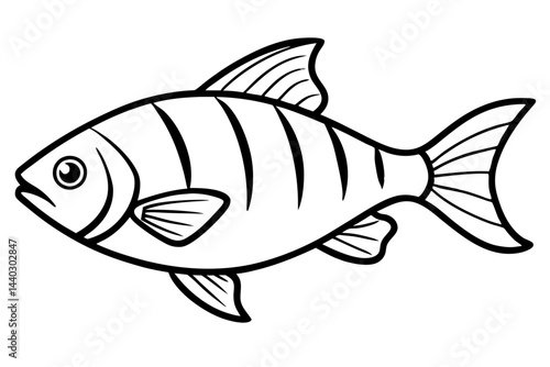 Minimalist Piranha Vector