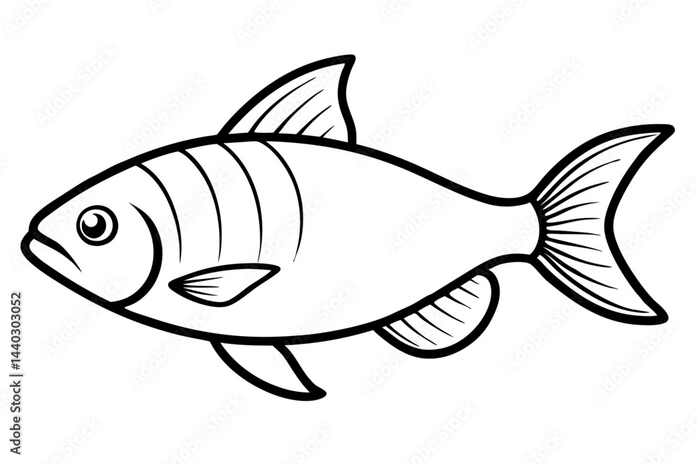 Minimalist Piranha Vector Minimalist Piranha Vector