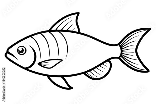 Minimalist Piranha Vector