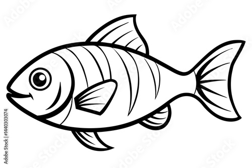 Minimalist Piranha Vector