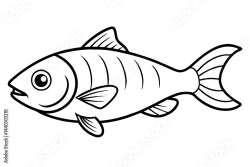 Minimalist Piranha Vector