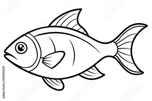 Minimalist Piranha Vector