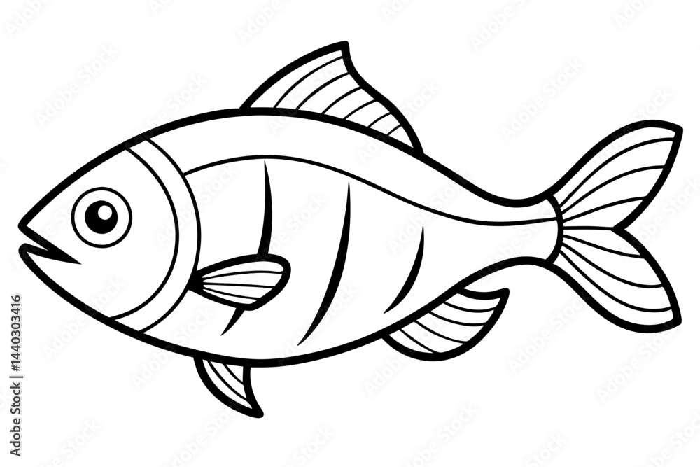 Minimalist Piranha Vector Minimalist Piranha Vector