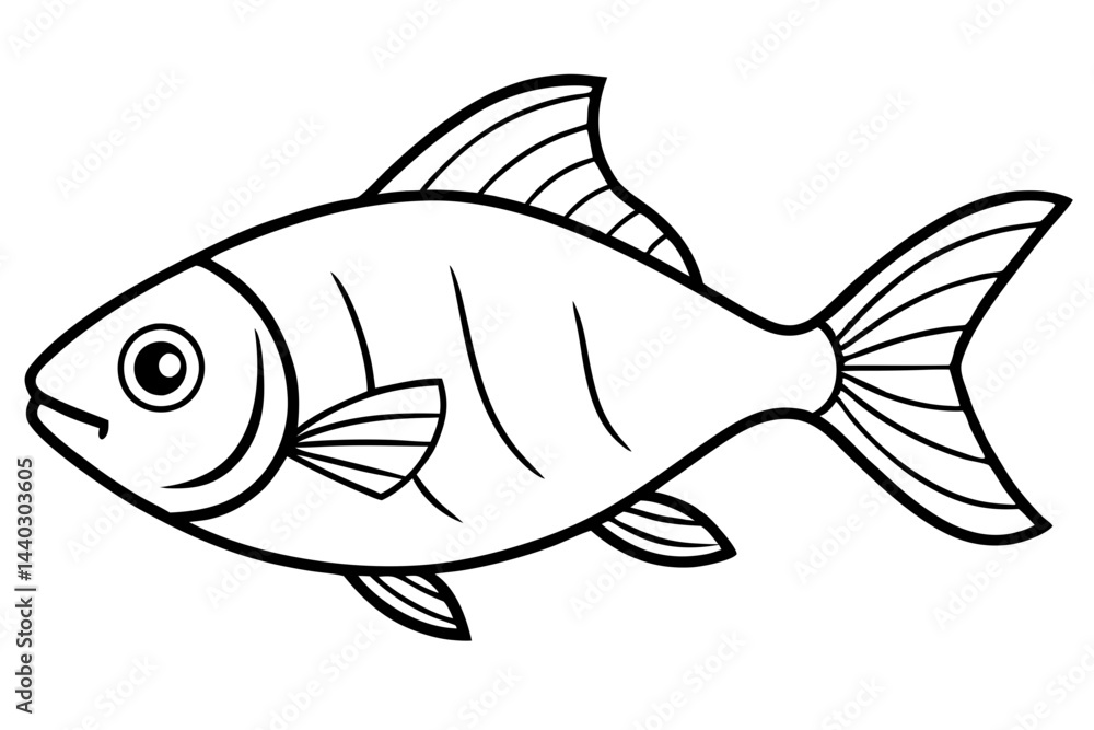 Minimalist Piranha Vector Minimalist Piranha Vector