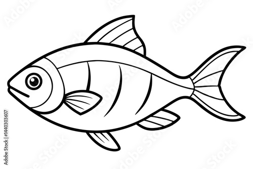 Minimalist Piranha Vector