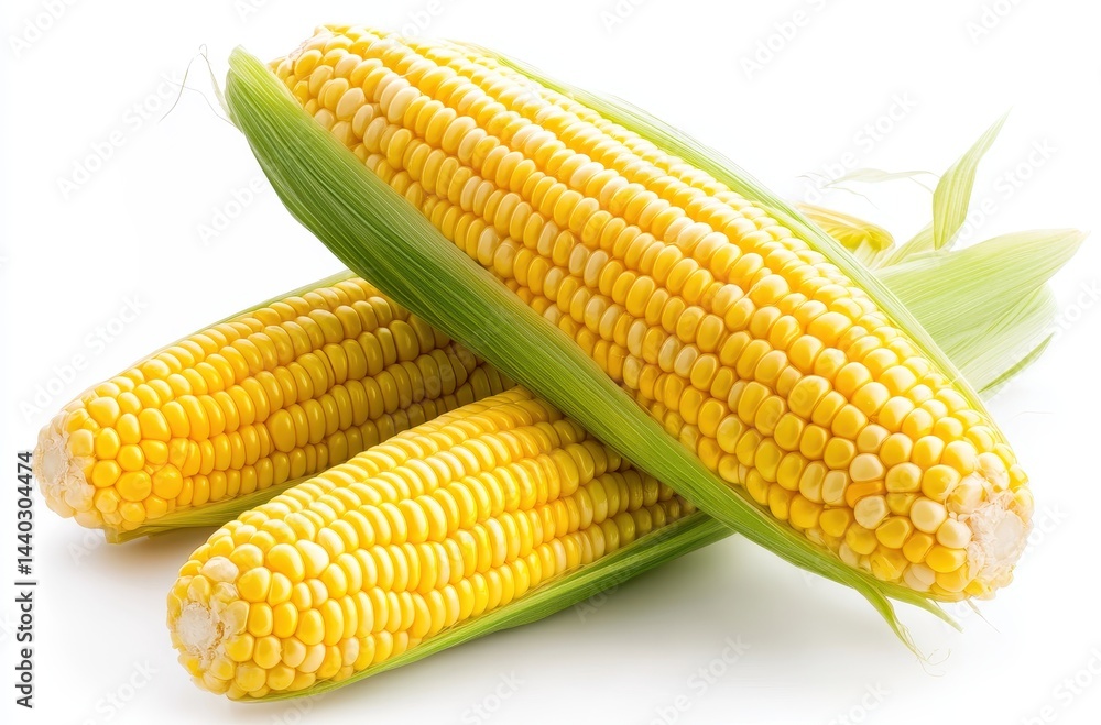 Fresh and Juicy Yellow Corn Ears Still in Their Green Husks Perfect for Cooking and Healthy Eating, Showcasing Nature's Bounty in Bright Colors Fresh and Juicy Yellow Corn Ears Still in Their Green Husks Perfect for Cooking and Healthy Eating, Showcasing Nature's Bounty in Bright Colors