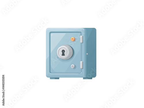 Obraz na płótnie A blue safe with a keyhole and a lock w salonie