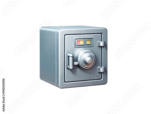 Obraz na płótnie A silver safe with a keyhole w salonie