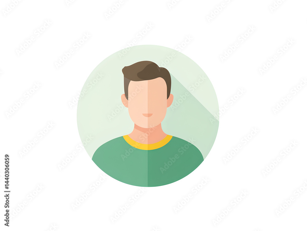 A man with a green shirt