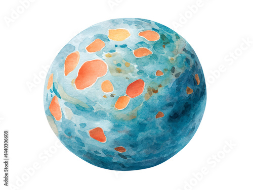 Obraz na płótnie A blue and orange planet w salonie