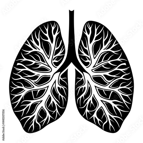 Download Fresh Human Lungs And Silhouette Vector  Svg File For Design.