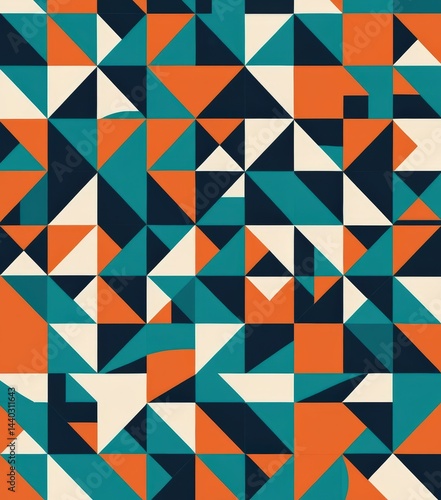 Wallpaper Mural A vibrant and dynamic pattern featuring an array of triangles in various colors, creating an eye-catching geometric design that adds energy and depth. Torontodigital.ca