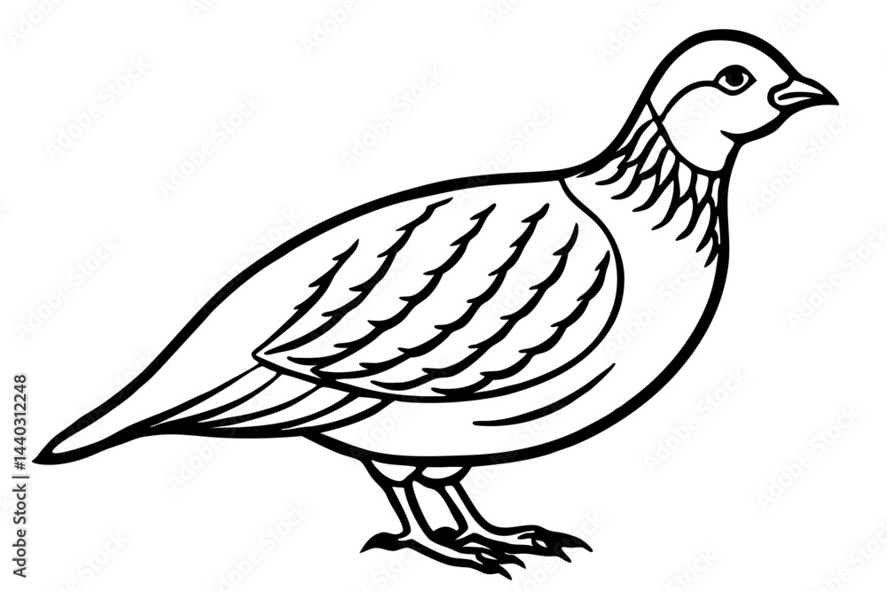 Fototapeta premium Minimalist Quail Vector