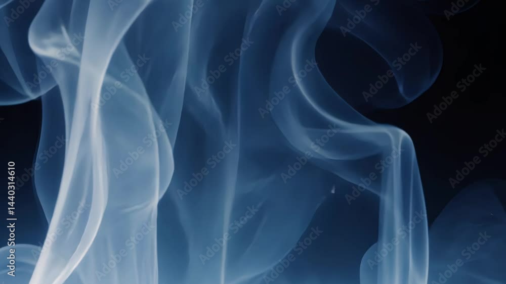 Mysterious Smoke on Dark Background - Atmospheric Stock Image Mysterious Smoke on Dark Background - Atmospheric Stock Image