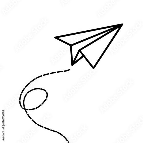 paper plane flying