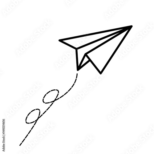 paper plane flying