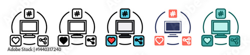 Social Media line icon